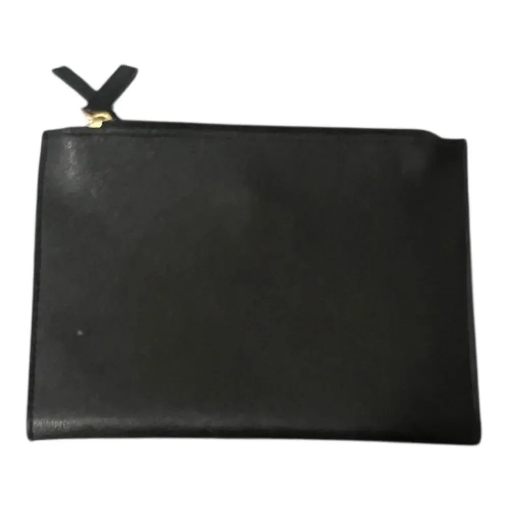 Donna Karan Cosmetics DK Small Folding Pouch Clutch Faux Suede Vegan 5